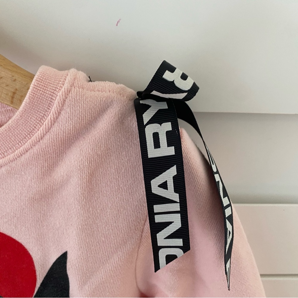 Sonia Rykiel Paris Pink Sweatshirt with Heart and Cat Design - Picture 4 of 7